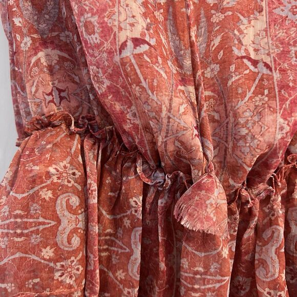 Misa Los Angeles Lilian Dress Washed Rose Pink Womens Size Large Ruffle Mini - Picture 5 of 12